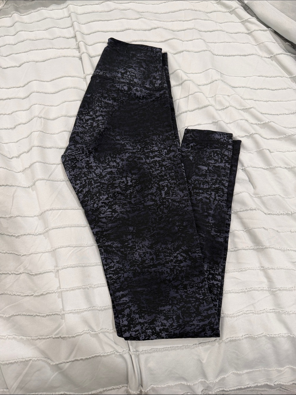 lululemon athletica Black and Dark Gray Patterned Leggings